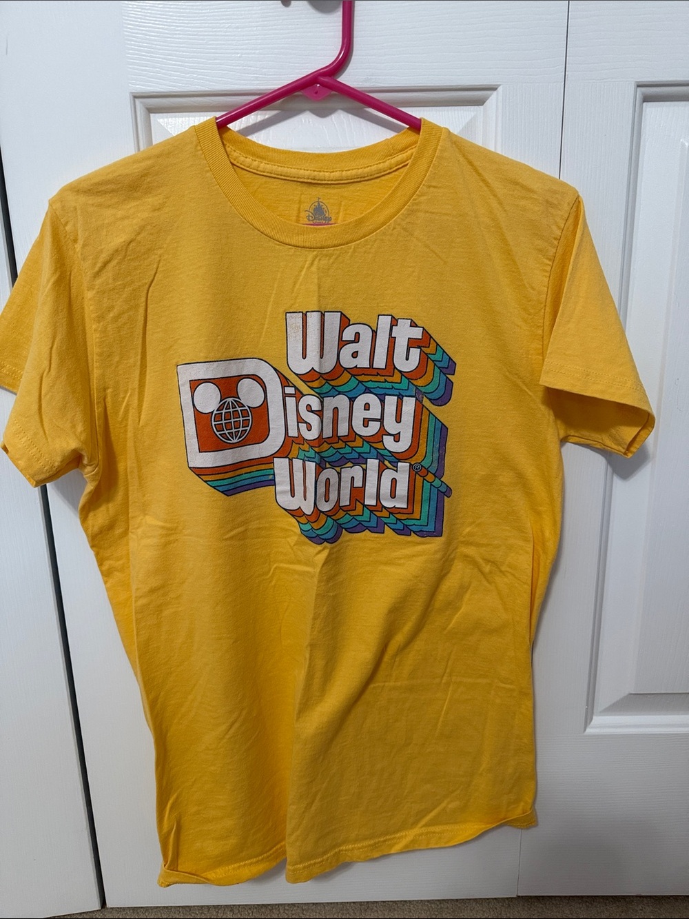 Disney Yellow Walt Disney World Retro Graphic Tee NWOT